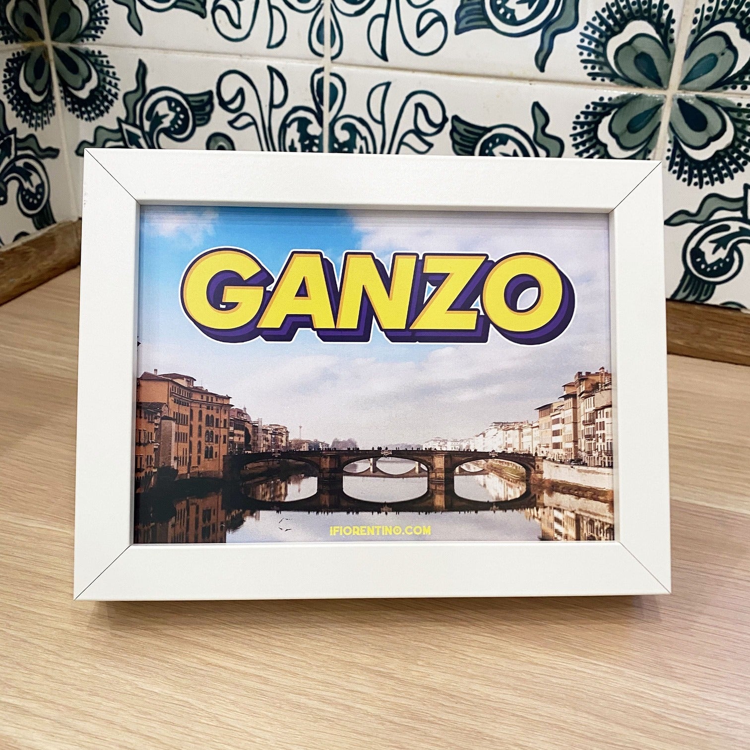 GANZO STAMPA + CORNICE - poster fiorentini - poster firenze - regalo fiorentino - fiorentino  - foppeddittelo