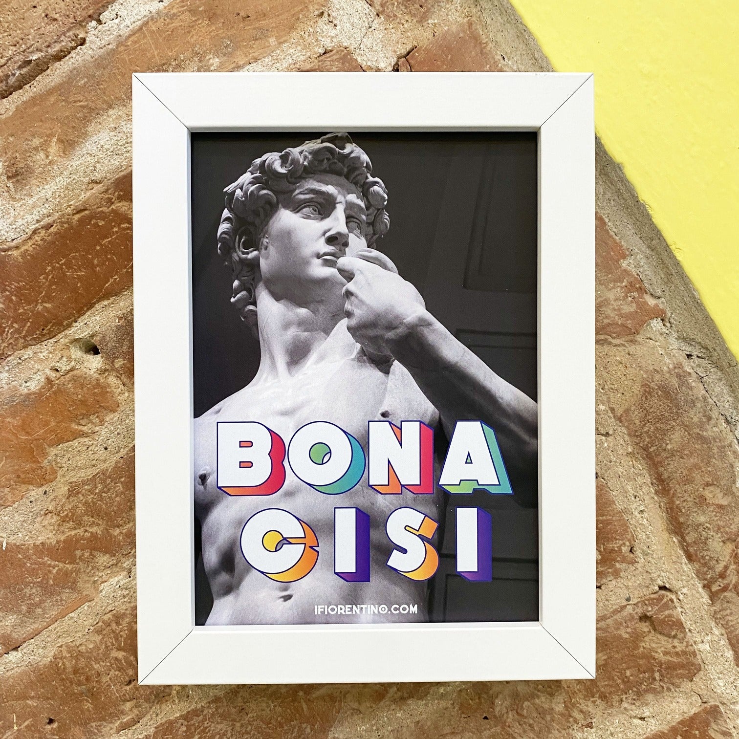 DAVID BONA CISI STAMPA + CORNICE - poster fiorentini - poster firenze - regalo fiorentino - fiorentino  - foppeddittelo