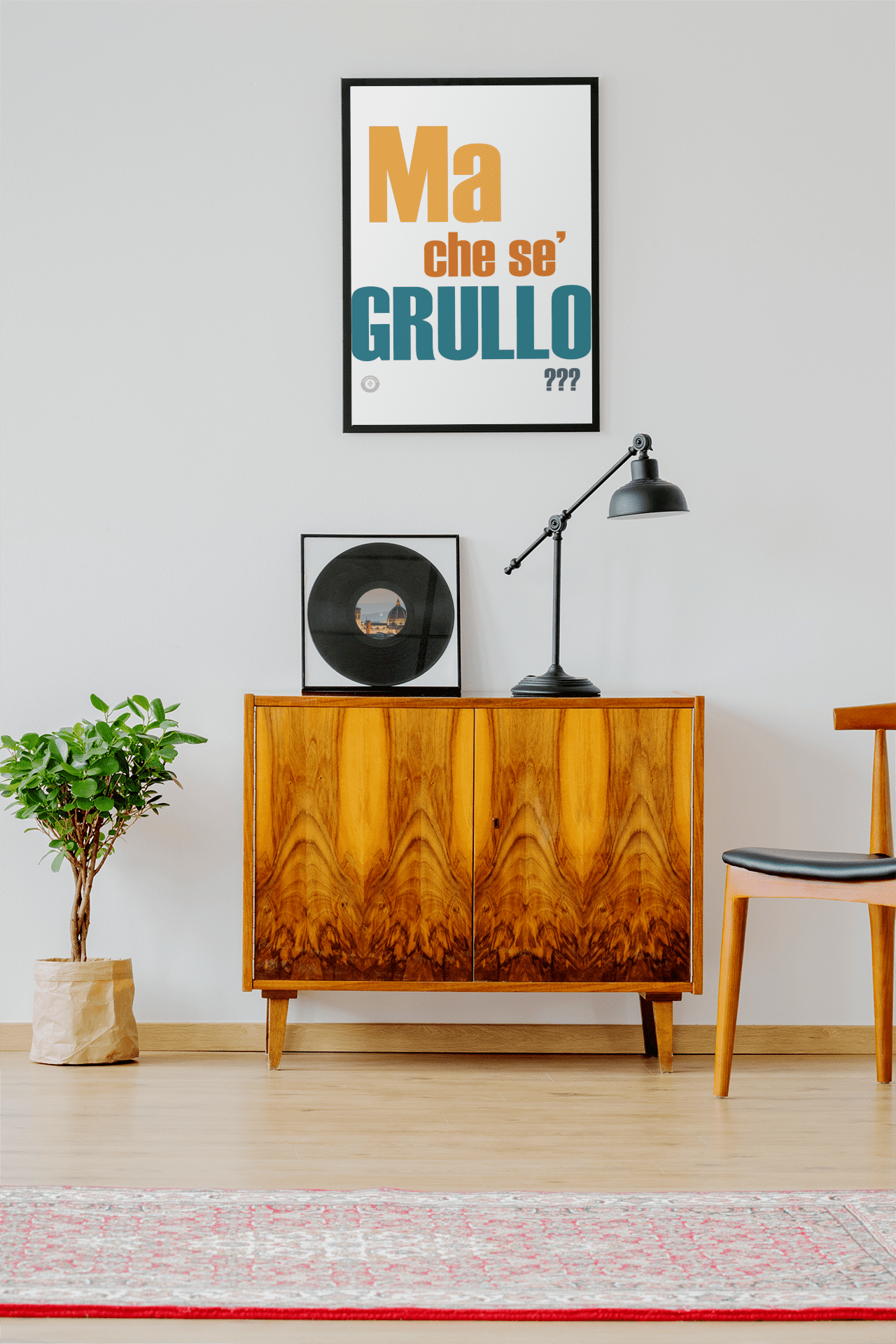 MA CHE SE' GRULLO? - poster fiorentini - poster firenze - regalo fiorentino - fiorentino  - foppeddittelo