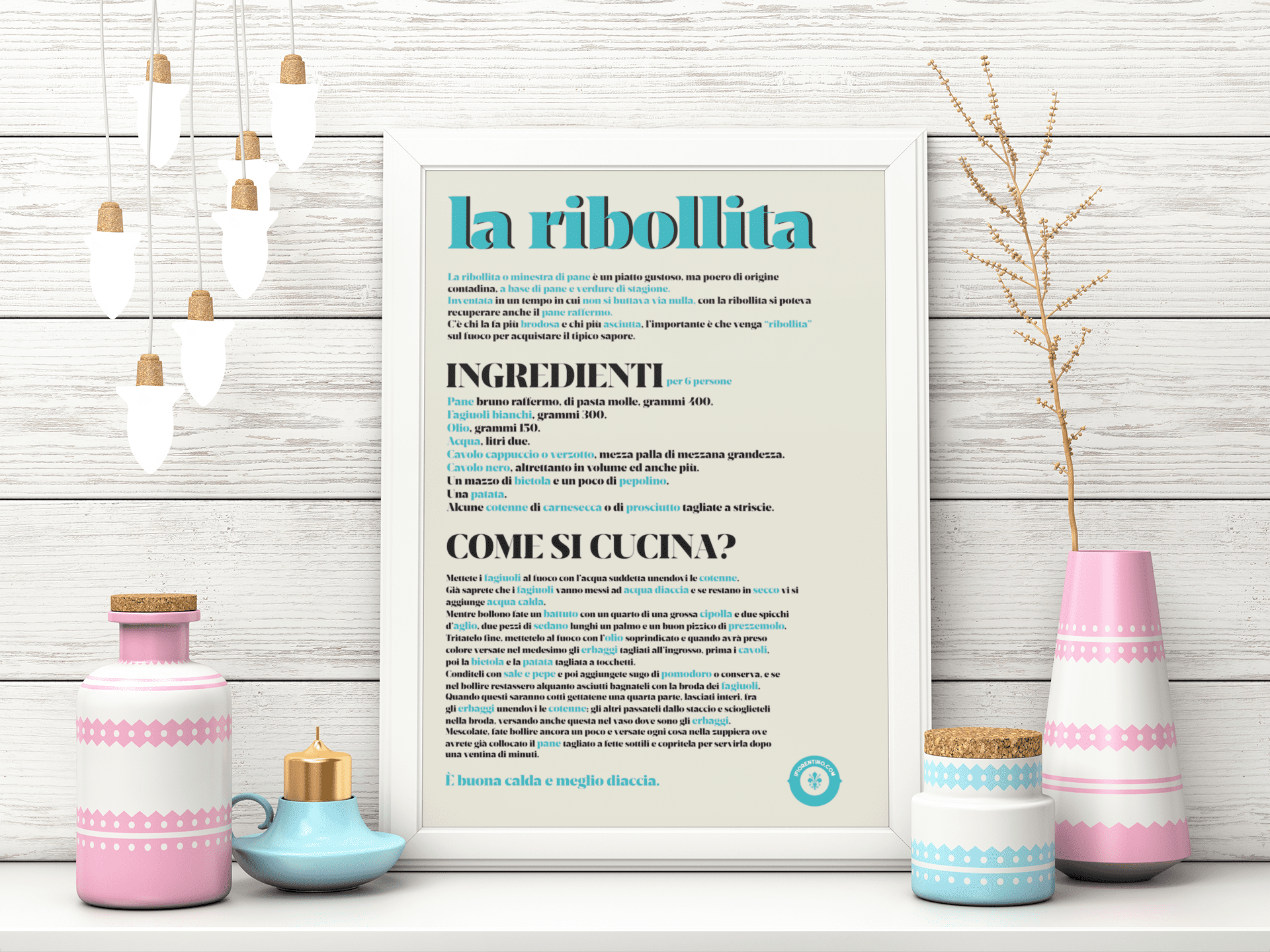 LA RIBOLLITA - poster fiorentini - poster firenze - regalo fiorentino - fiorentino  - foppeddittelo