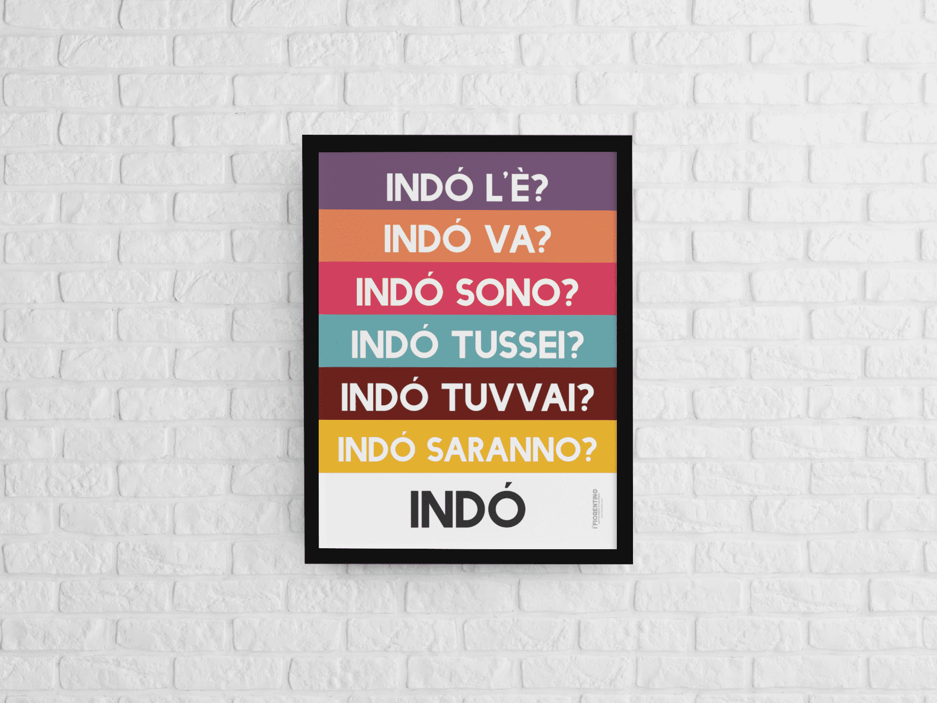 INDÓ - poster fiorentini - poster firenze - regalo fiorentino - fiorentino  - foppeddittelo