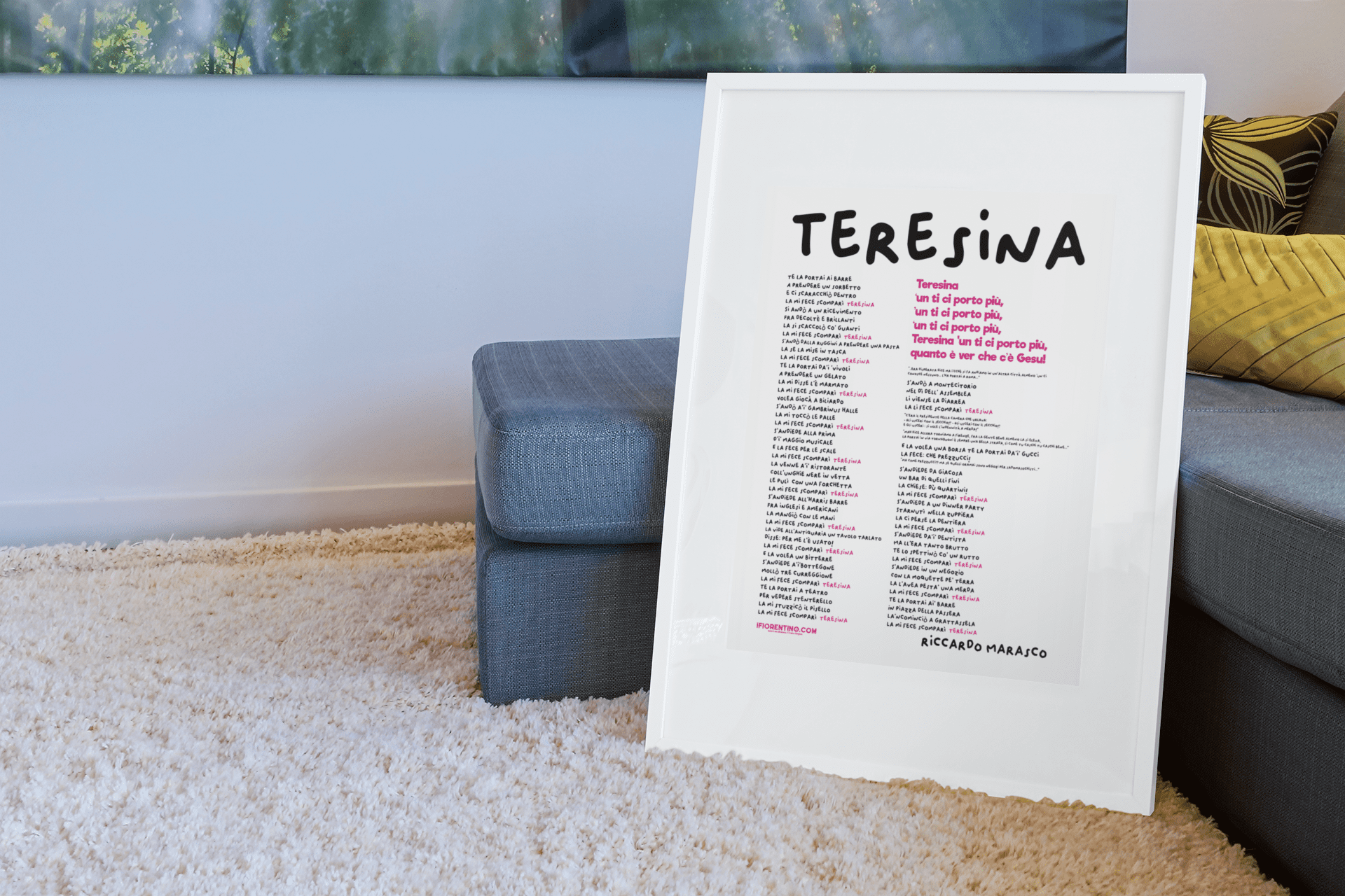 TERESINA - Marasco - poster fiorentini - poster firenze - regalo fiorentino - fiorentino  - foppeddittelo