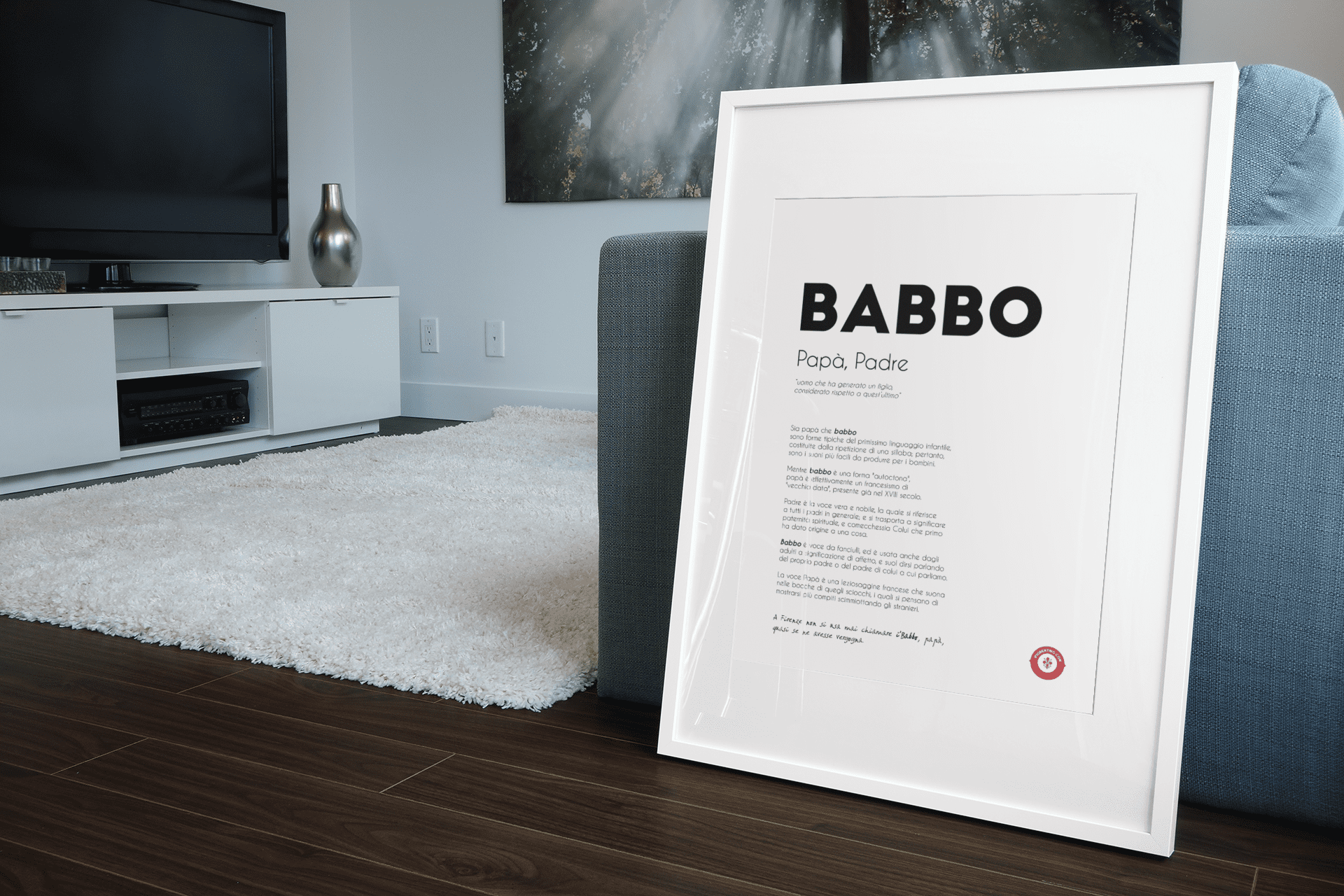 Babbo spiegazione origine 2°versione - poster fiorentini - poster firenze - regalo fiorentino - fiorentino  - foppeddittelo