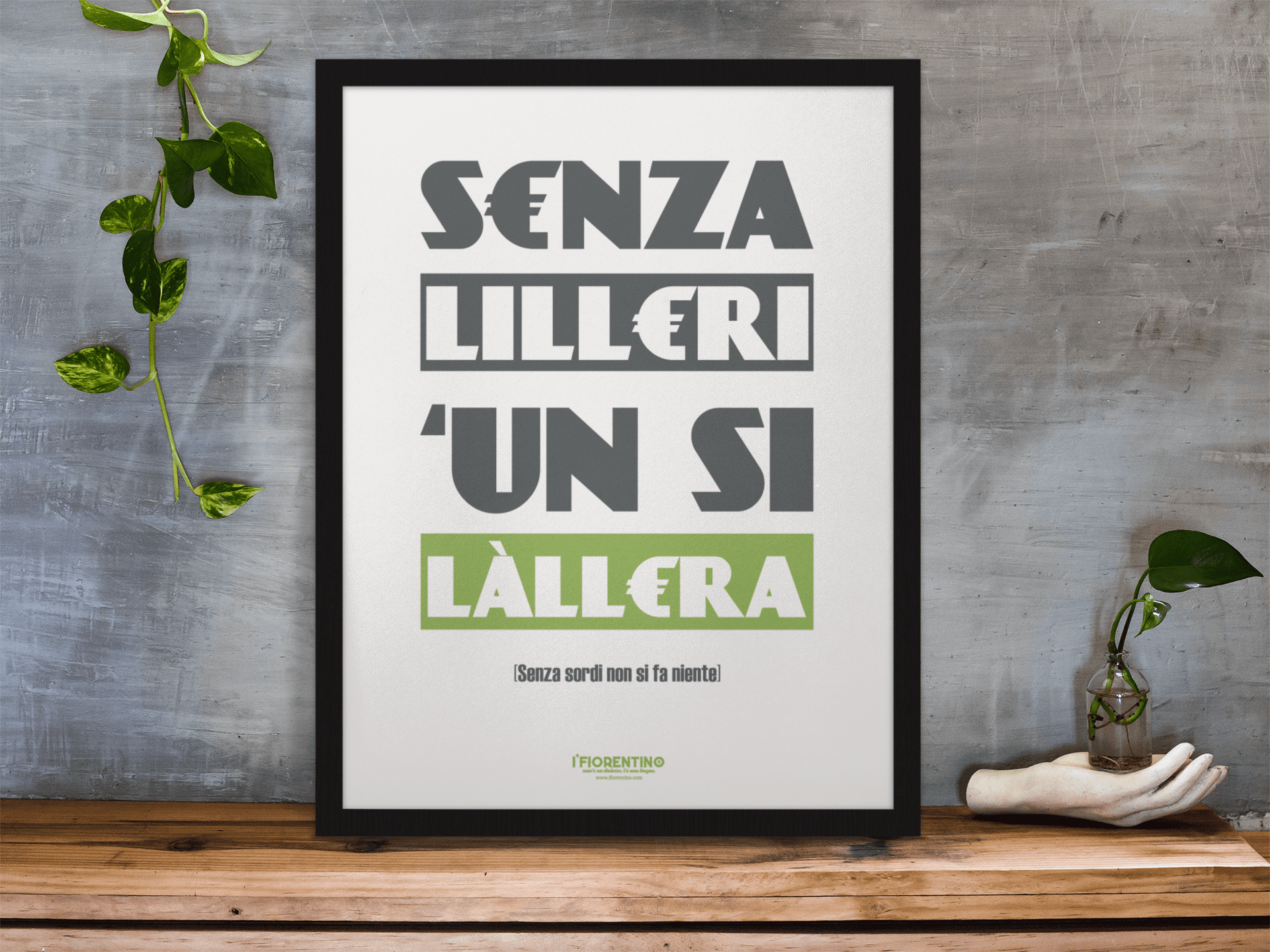SENZA LILLERI - poster fiorentini - poster firenze - regalo fiorentino - fiorentino  - foppeddittelo