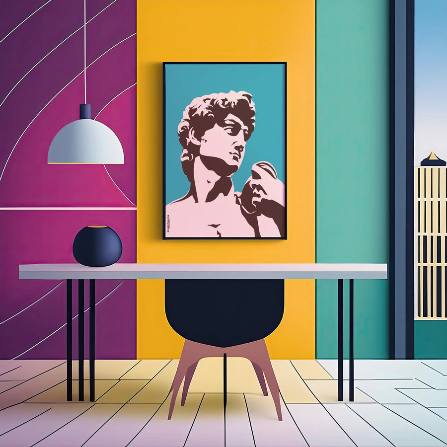 DAVID di Michelangelo varie colorazioni - poster fiorentini - poster firenze - regalo fiorentino - fiorentino  - foppeddittelo