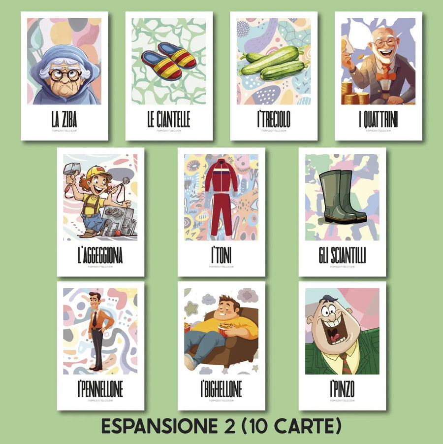 Le dieci carte dell'espansione 2 del Mercante in Fiera Fiorentino