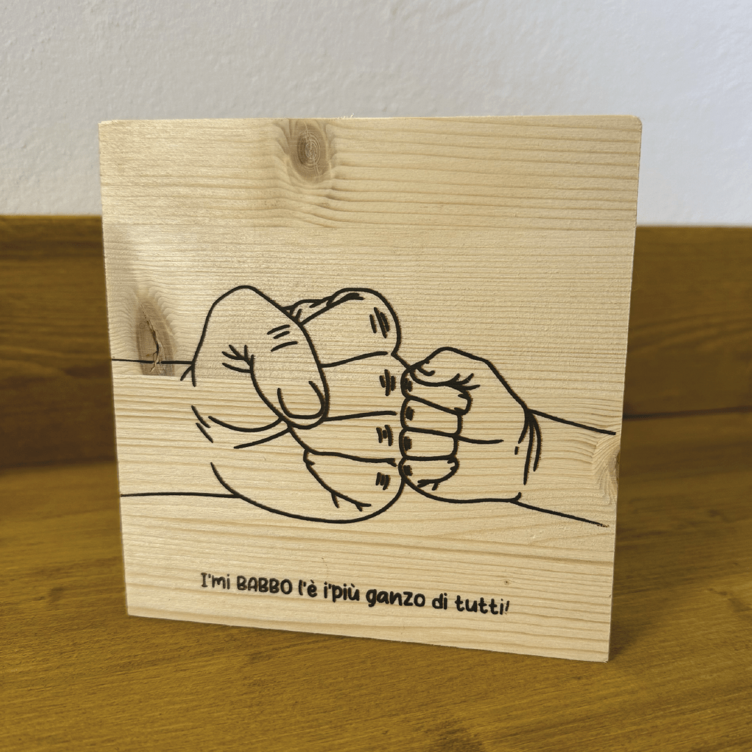 I'MI BABBO L'È I'PIÙ GANZO DI TUTTI - PUGNETTO LEGNETTO - poster fiorentini - poster firenze - regalo fiorentino - fiorentino - foppeddittelo