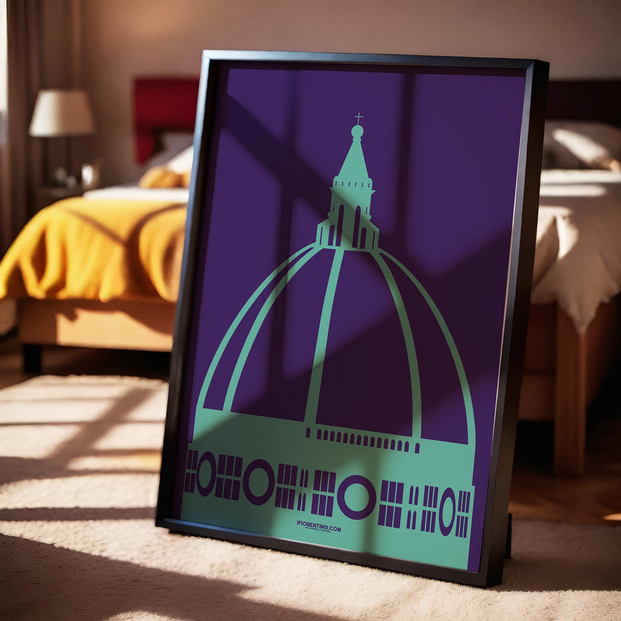 DUOMO Viola o Blu - poster fiorentini - poster firenze - regalo fiorentino - fiorentino  - foppeddittelo