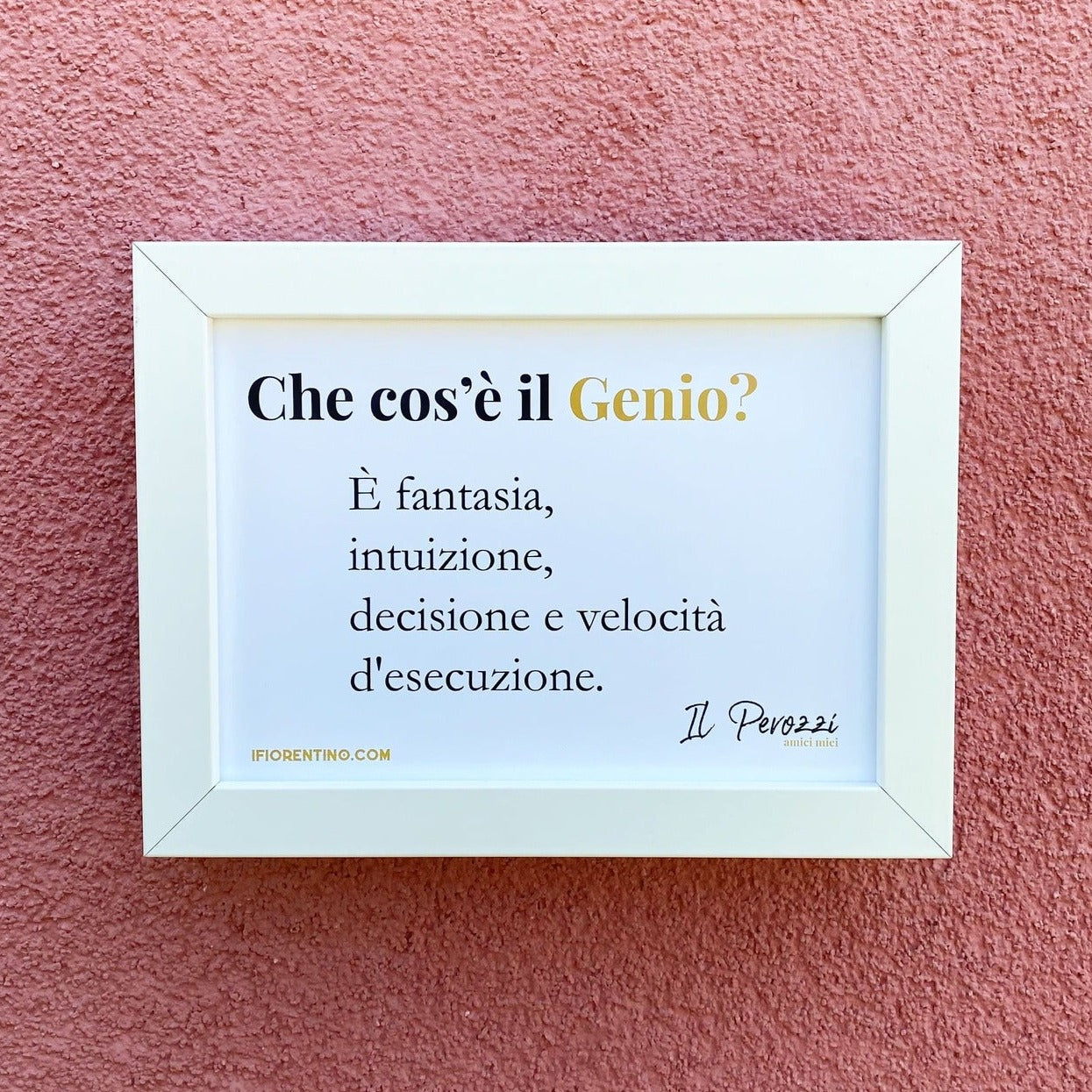 IL GENIO AMICI MIEI STAMPA + CORNICE - poster fiorentini - poster firenze - regalo fiorentino - fiorentino  - foppeddittelo