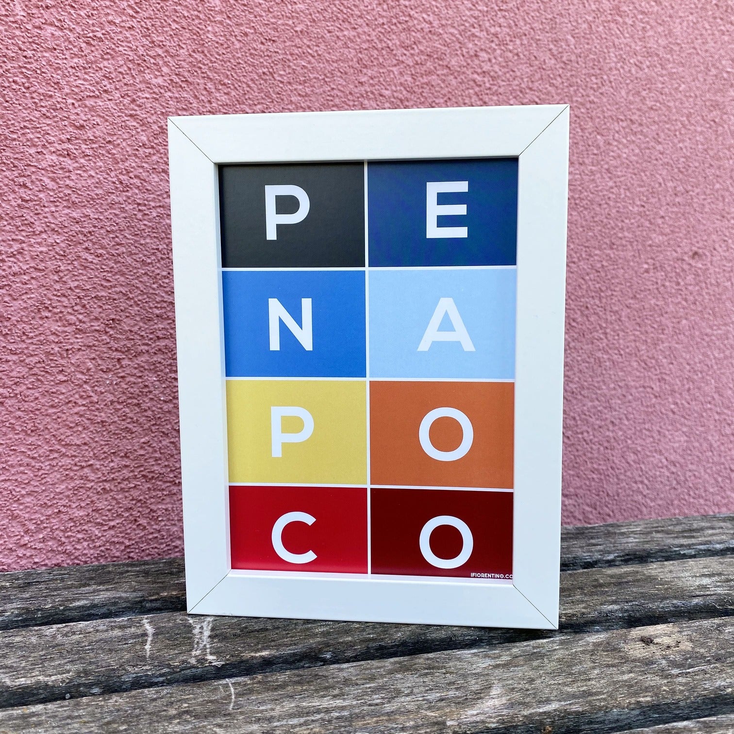 PENAPOCO COLORATO STAMPA + CORNICE - poster fiorentini - poster firenze - regalo fiorentino - fiorentino  - foppeddittelo
