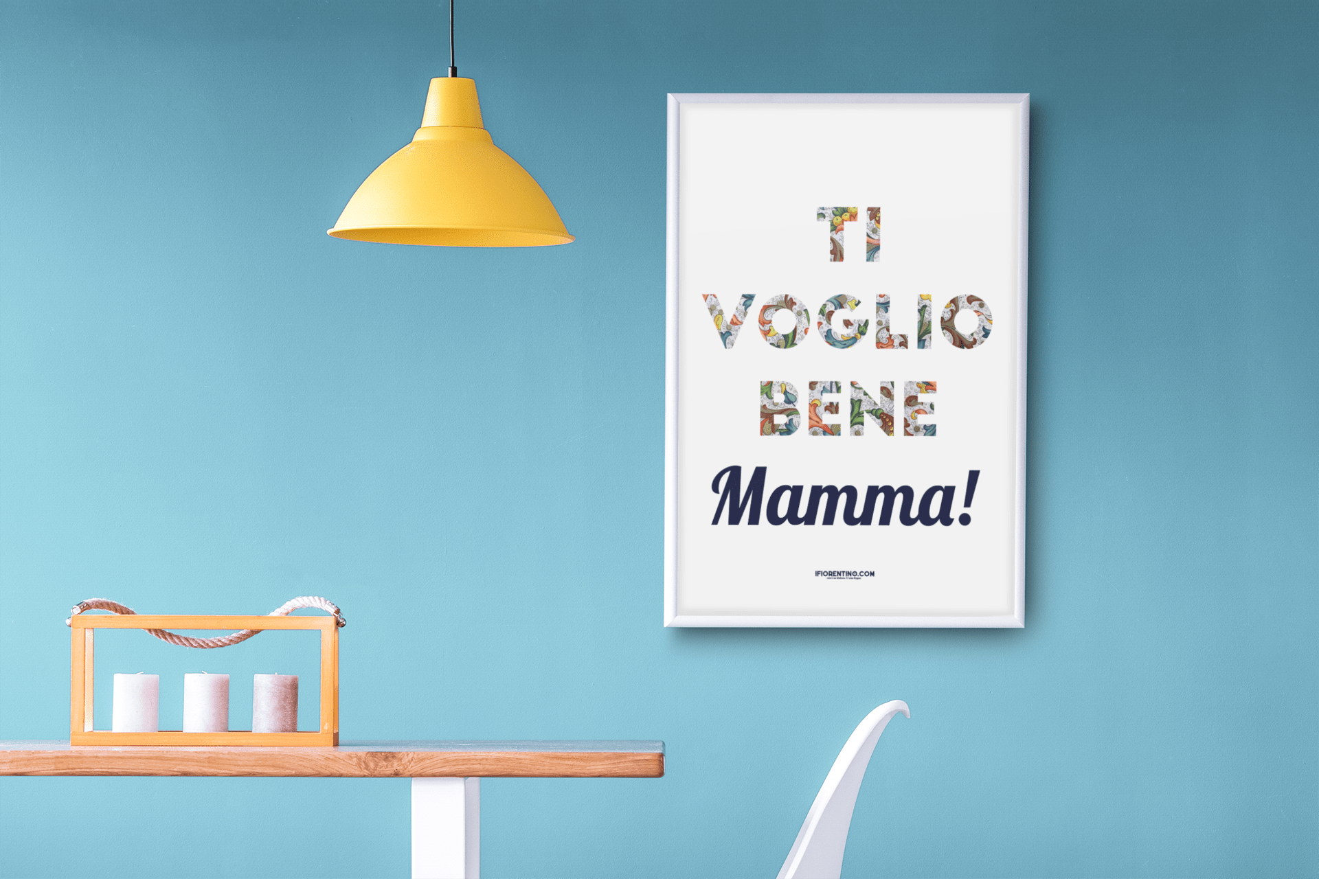 TI VOGLIO / VOGLIAMO BENE MAMMA! con CARTA FIORENTINA - poster fiorentini - poster firenze - regalo fiorentino - fiorentino  - foppeddittelo