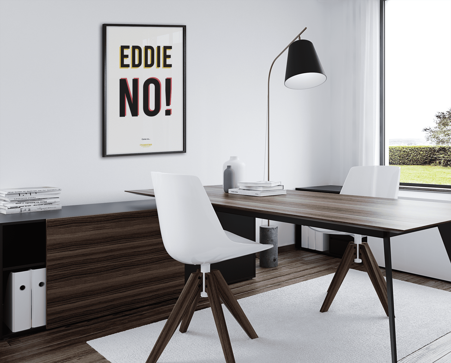 EDDIE NO! - poster fiorentini - poster firenze - regalo fiorentino - fiorentino  - foppeddittelo