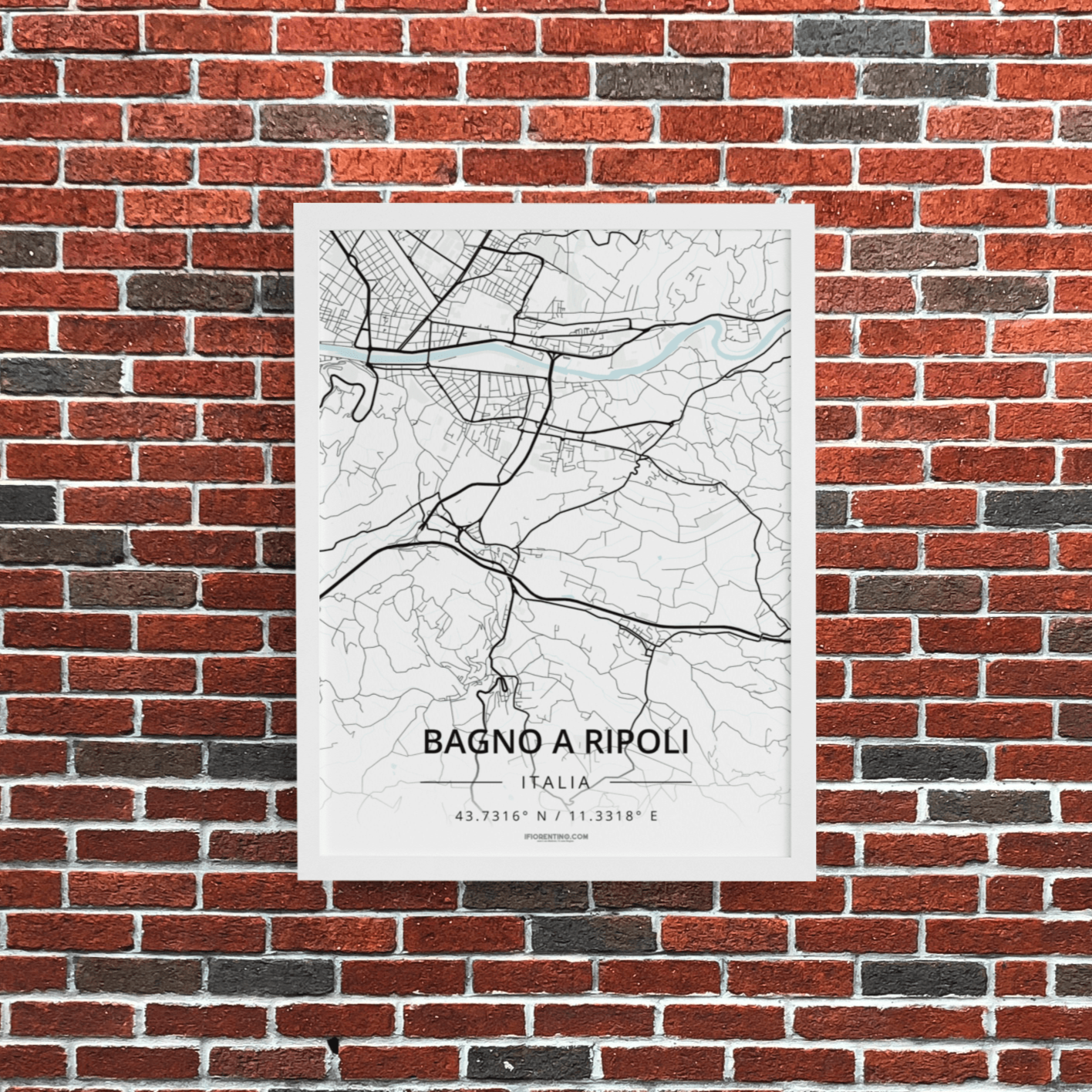 MAPPA di BAGNO a RIPOLI - poster fiorentini - poster firenze - regalo fiorentino - fiorentino  - foppeddittelo