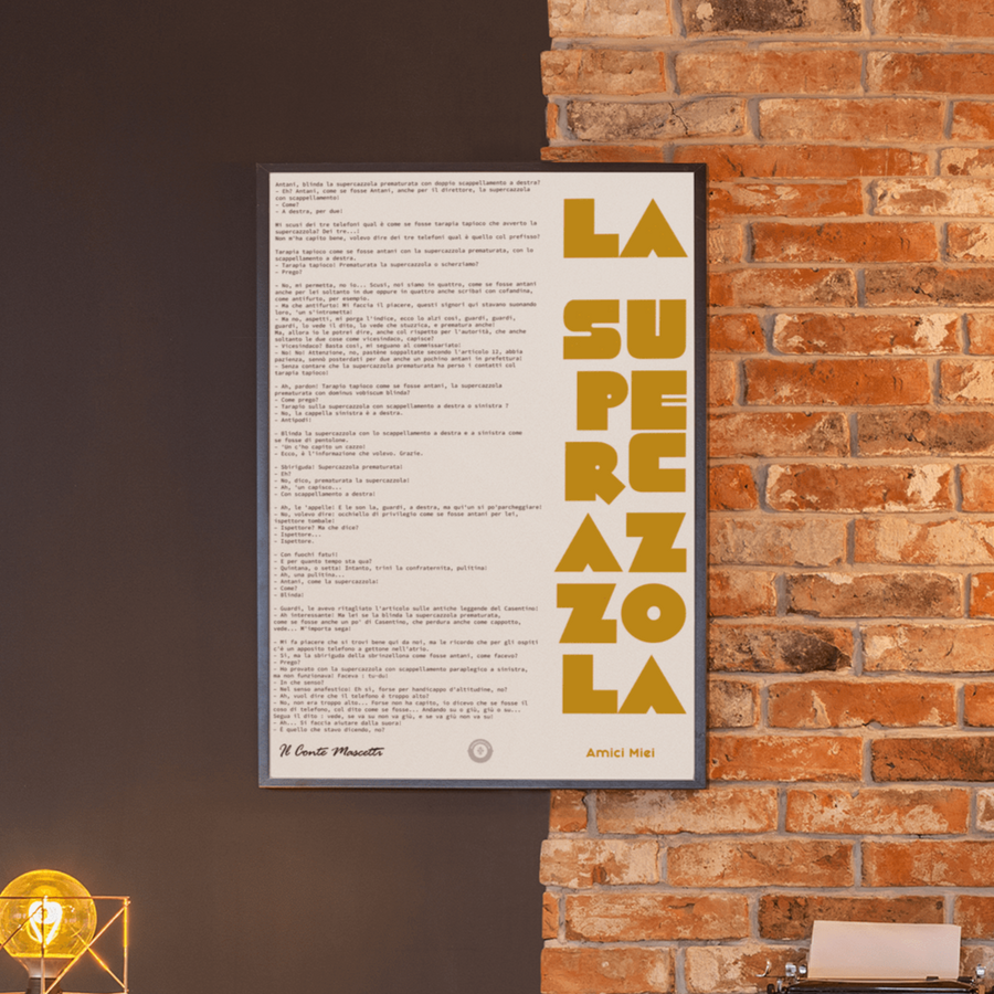 LA SUPERCAZZOLA - poster fiorentini - poster firenze - regalo fiorentino - fiorentino  - foppeddittelo