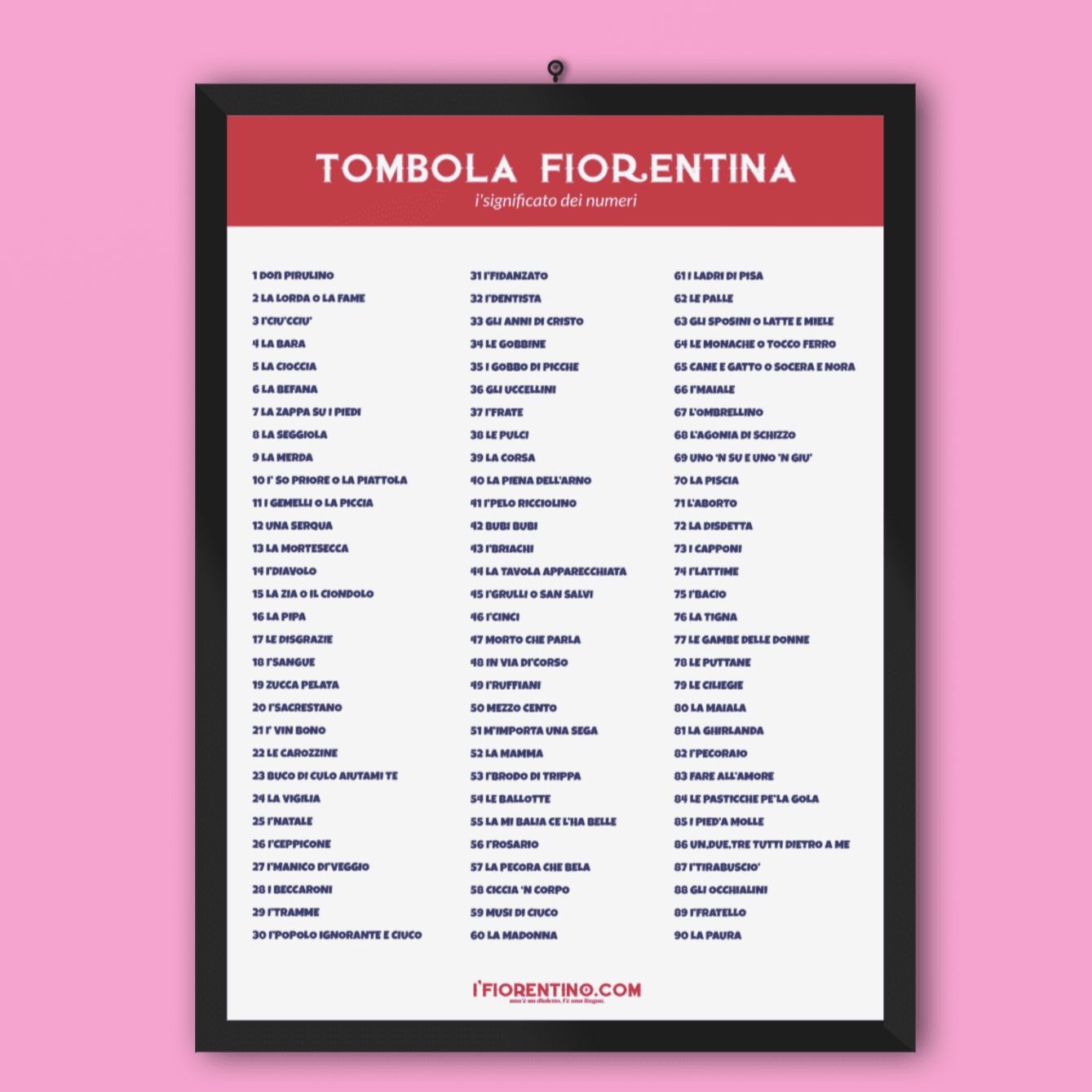 TOMBOLA - poster fiorentini - poster firenze - regalo fiorentino - fiorentino  - foppeddittelo