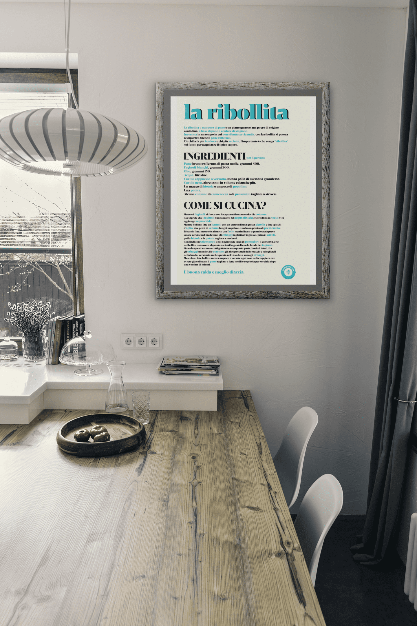 LA RIBOLLITA - poster fiorentini - poster firenze - regalo fiorentino - fiorentino  - foppeddittelo