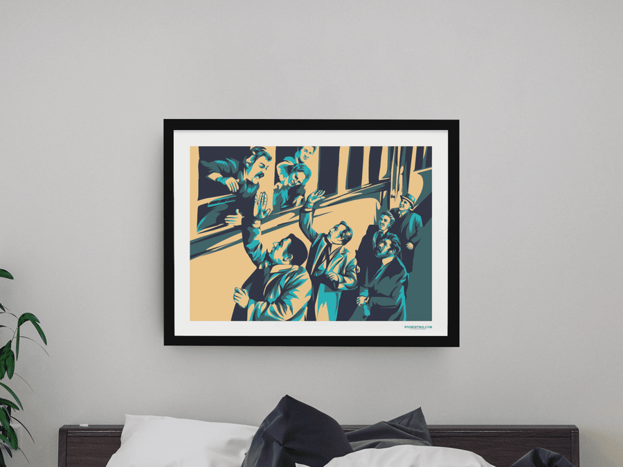 AMICI MIEI alla stazione (scene tratte dal film) - poster fiorentini - poster firenze - regalo fiorentino - fiorentino  - foppeddittelo