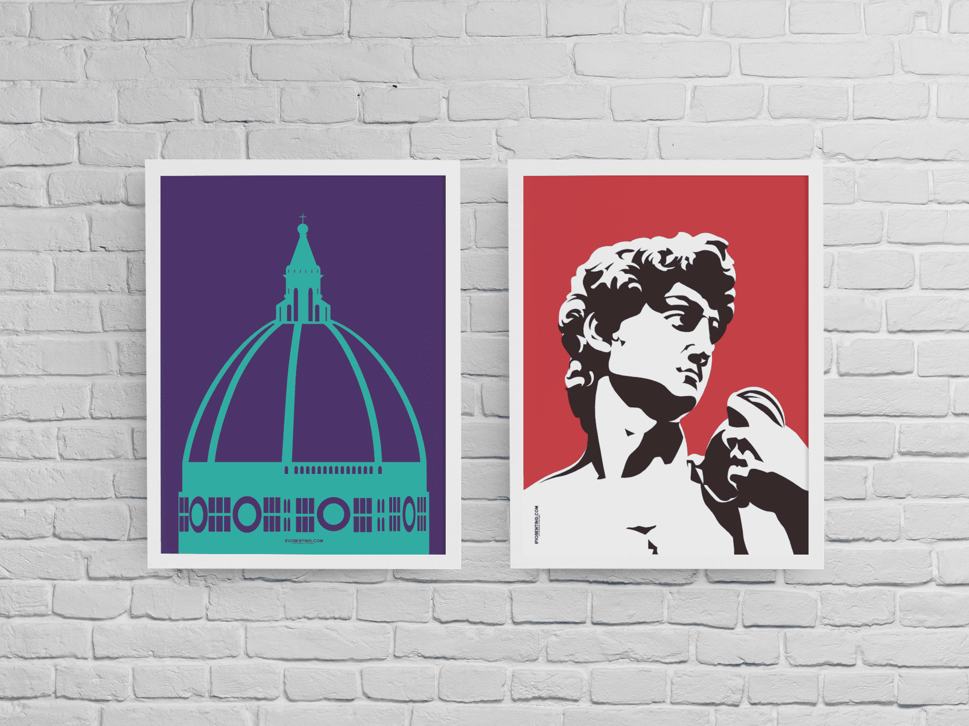 DAVID di Michelangelo varie colorazioni - poster fiorentini - poster firenze - regalo fiorentino - fiorentino  - foppeddittelo