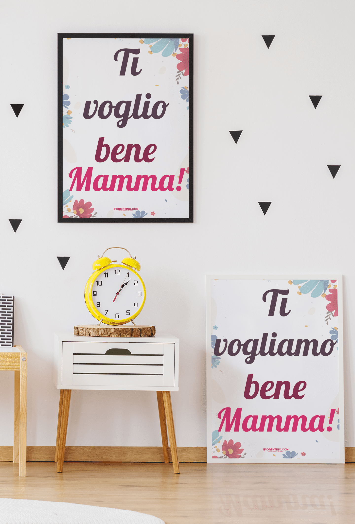 TI VOGLIO / VOGLIAMO BENE MAMMA! Fantasia floreale - poster fiorentini - poster firenze - regalo fiorentino - fiorentino  - foppeddittelo