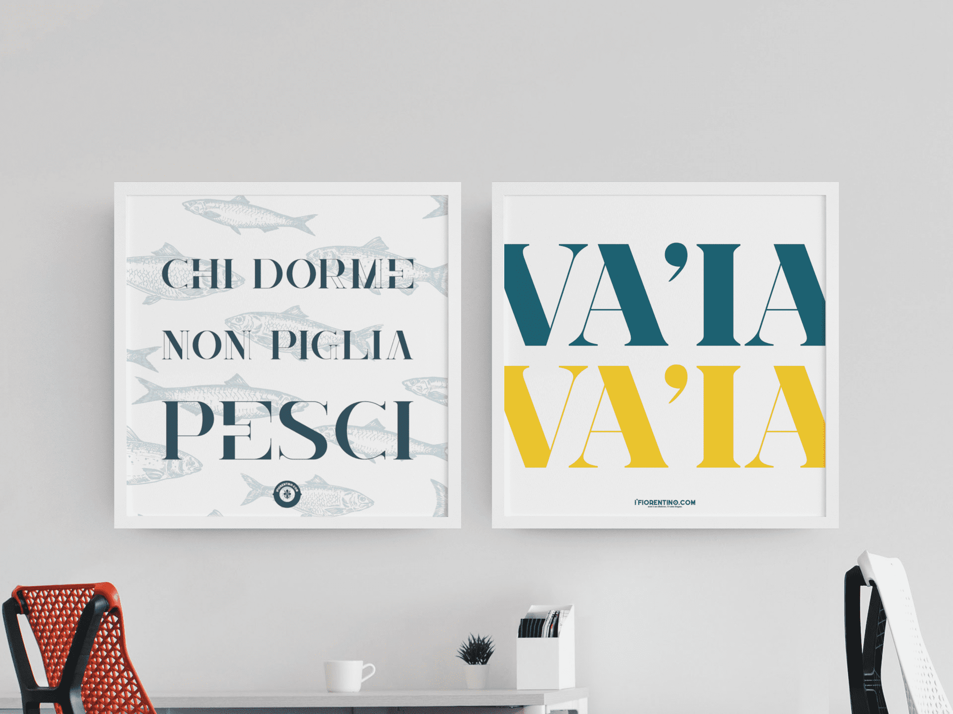 CHI DORME NON PIGLIA PESCI - poster fiorentini - poster firenze - regalo fiorentino - fiorentino  - foppeddittelo